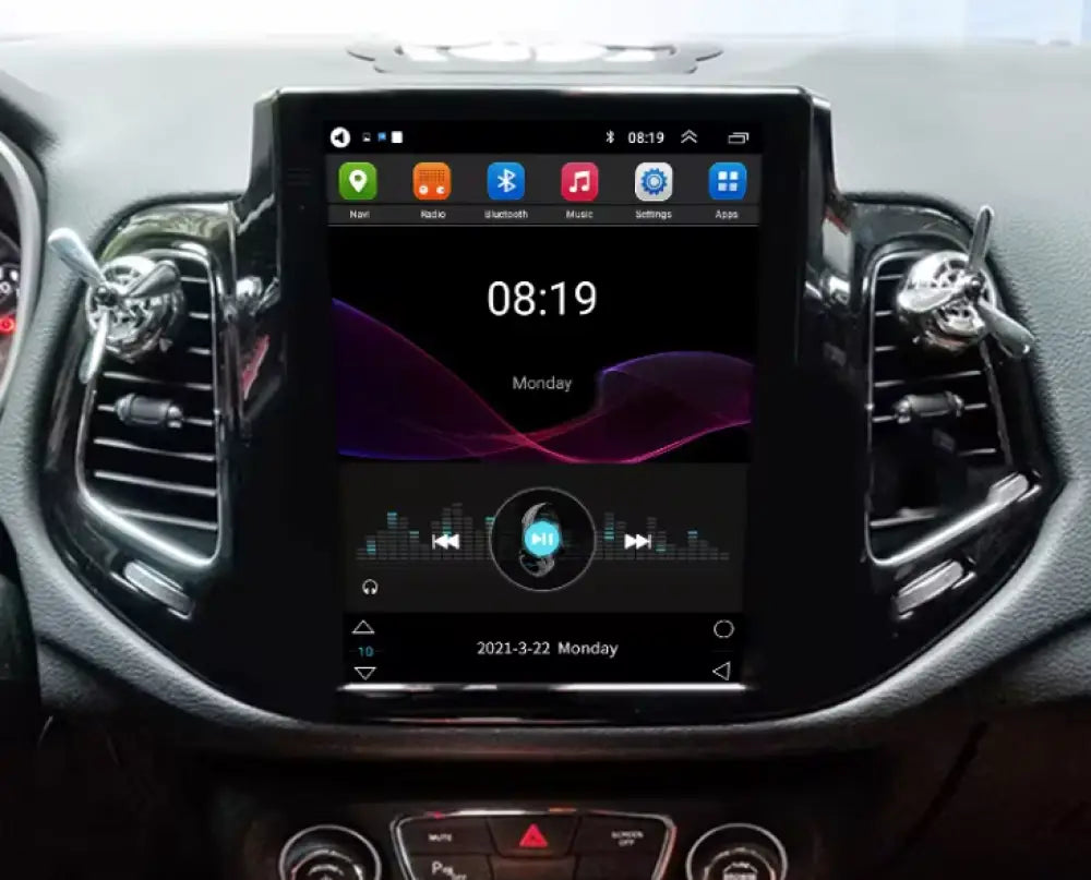 2017-2019 Jeep Compass Car Radio Stereo Carplay & Android Auto Tesla-Style Vertical 9.7Inch Screen