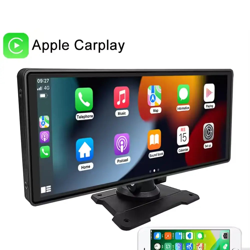 9.3 Inch Wireless Carplay 1600X600 1080P Smart Screen Android Car Radio Video Player Dash Cam Dvr