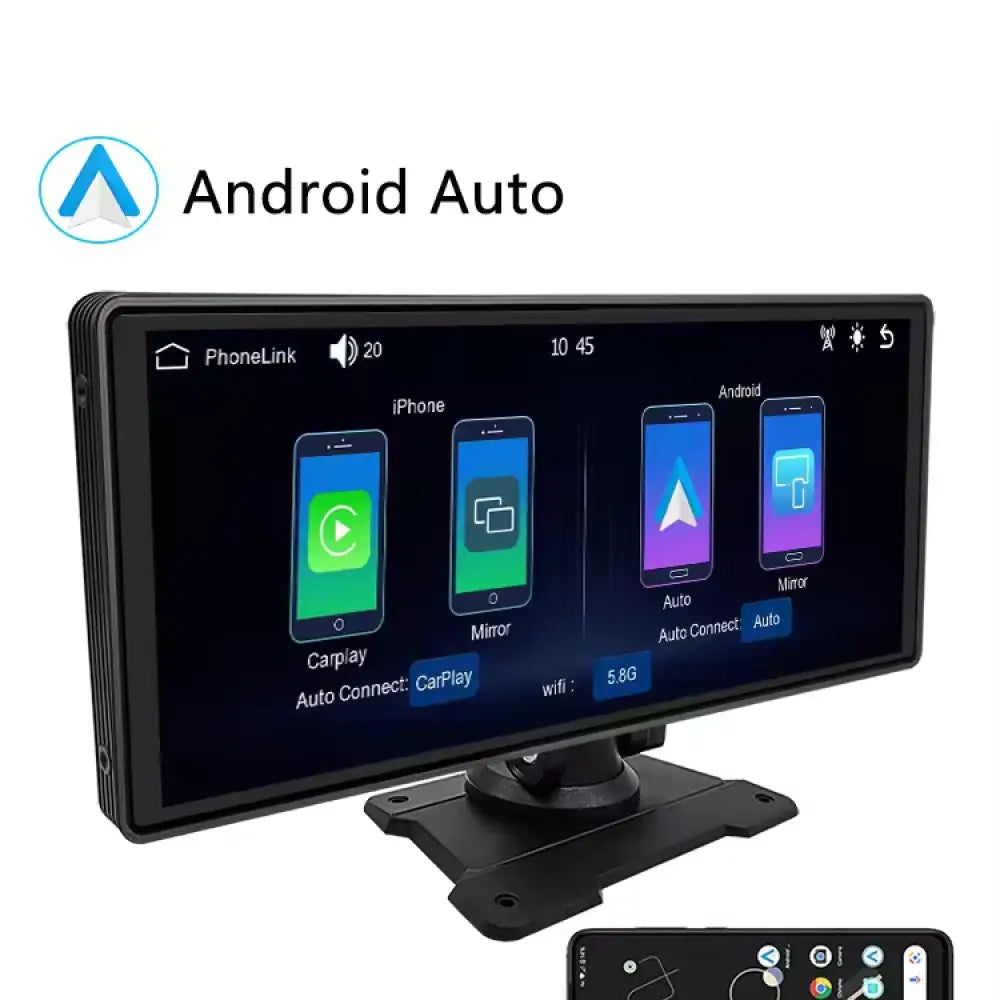 9.3 Inch Wireless Carplay 1600X600 1080P Smart Screen Android Car Radio Video Player Dash Cam Dvr