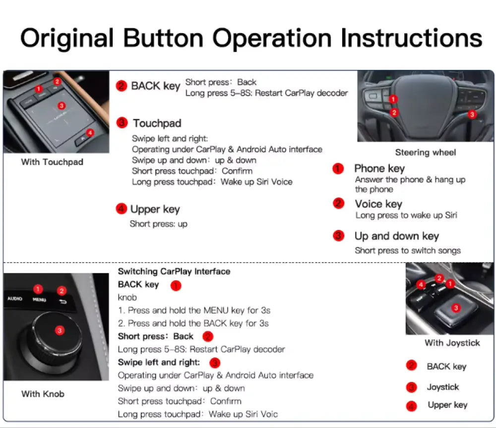 Apple Carplay & Android Auto Oem Integration Accessory For Lexus 2014-2019 Models