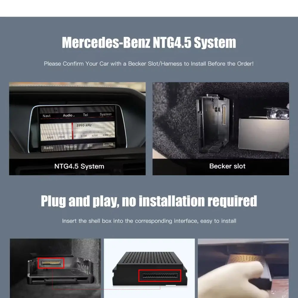 Apple Carplay & Android Auto Oem Integration Accessory For Mercedes-Benz 2011-2016 Models
