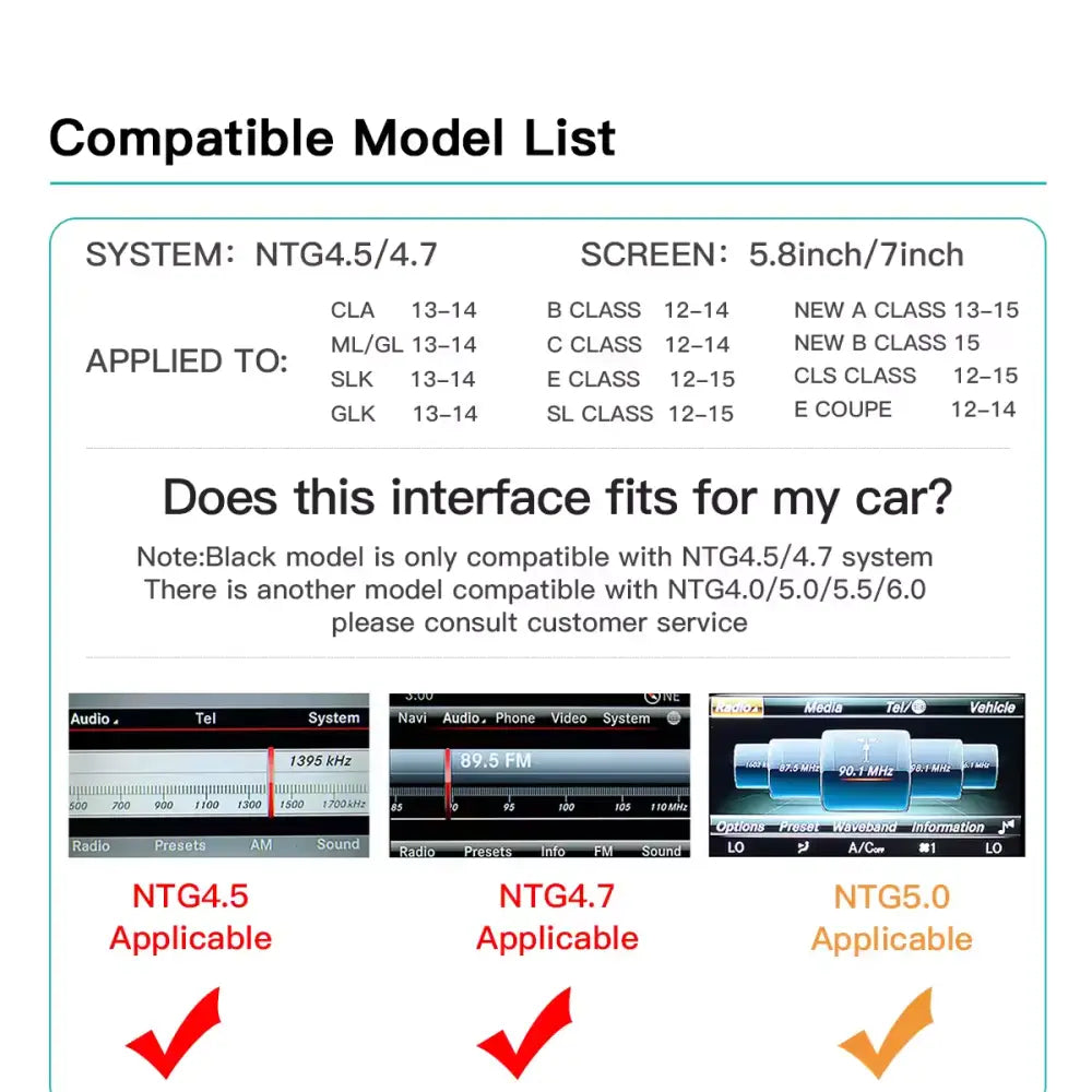 Apple Carplay & Android Auto Oem Integration Mercedes-Benz 2012-2019 Models
