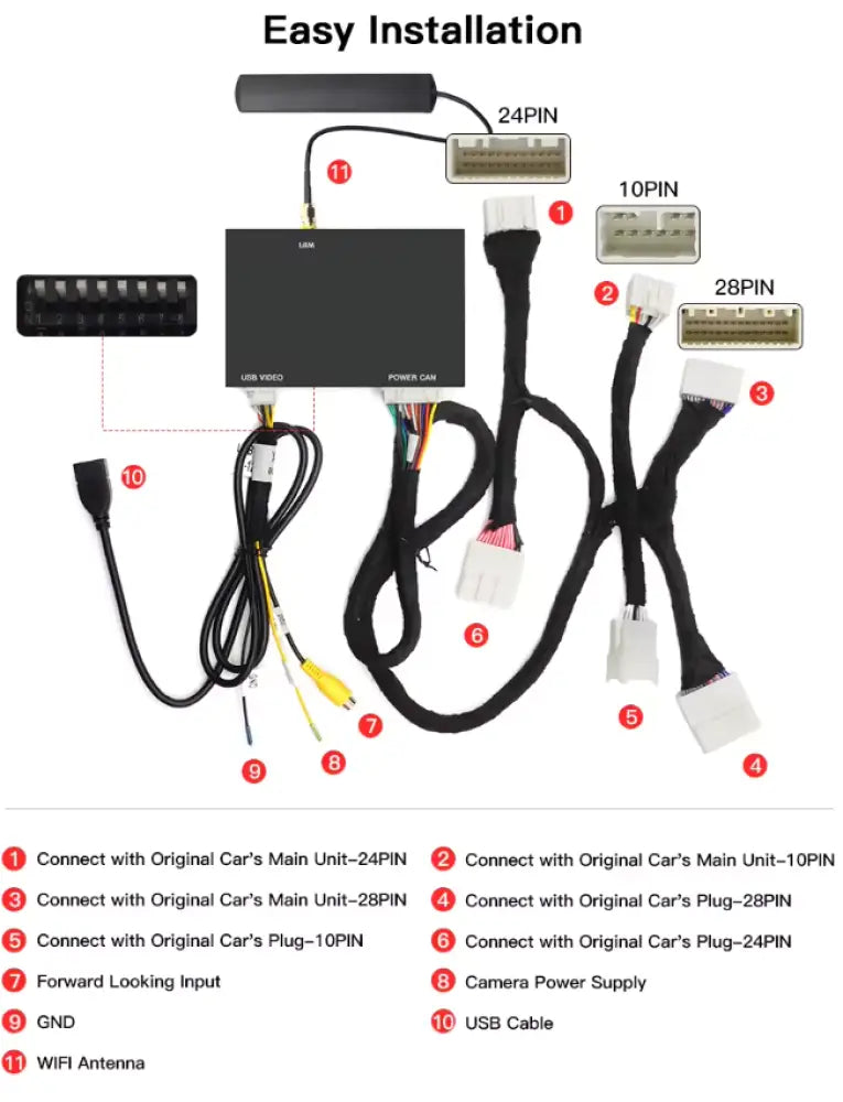 Apple Carplay & Android Auto Wireless Oem Integration Accessory For Toyota 2014-2019