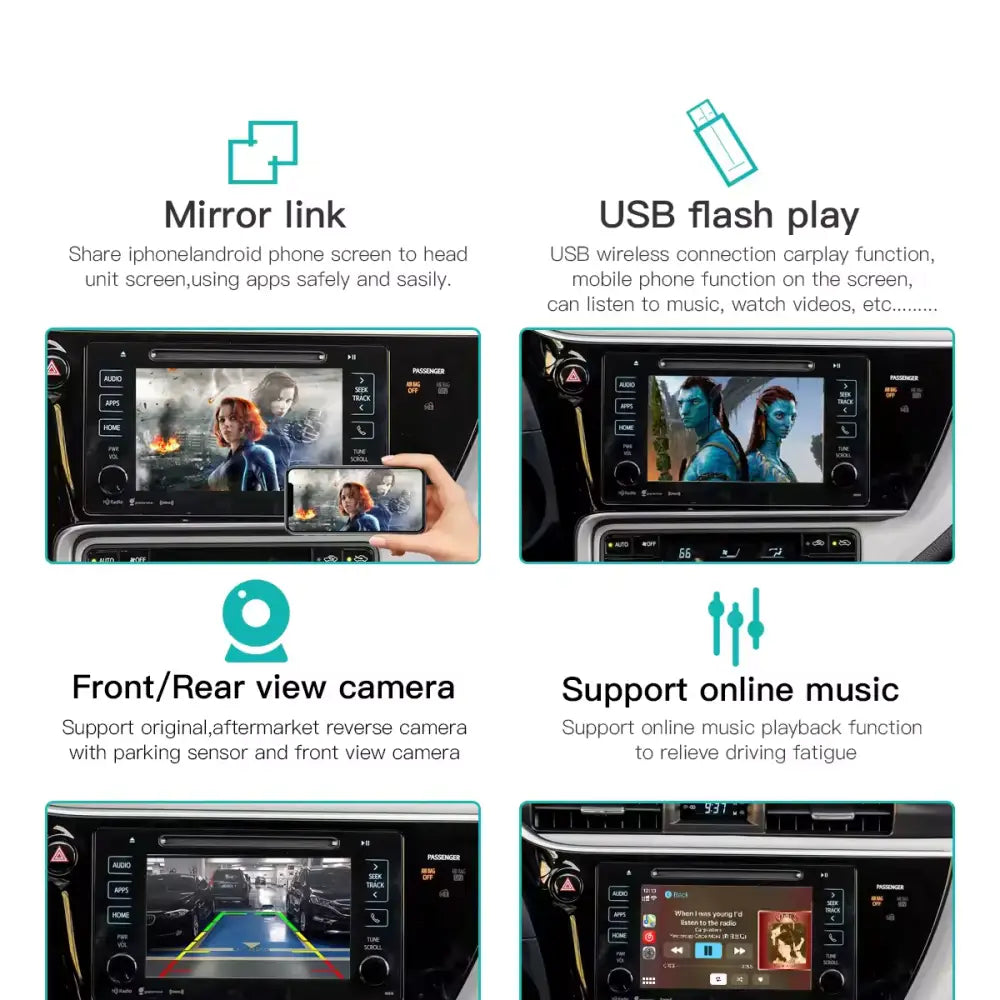 Apple Carplay & Android Auto Wireless Oem Integration Accessory For Toyota 2014-2019