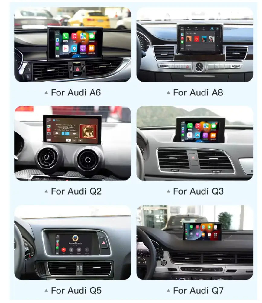Audi 2009-2018 Models A1/A3/A4/A5/A6/A7/Q2/Q3/Q5/Q7 Apple Carplay & Android Auto Oem Integration
