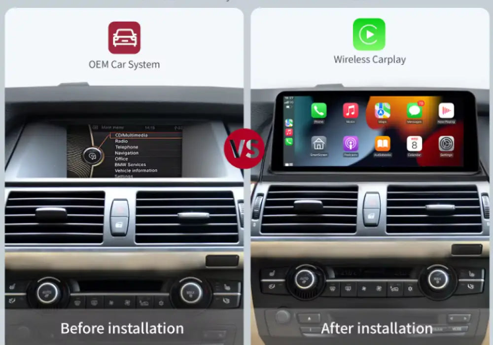 Bmw 2008-2019 X5/X6/3 Series/ 5 Series Carplay And Android Auto 10.25 Inch Touch Screen