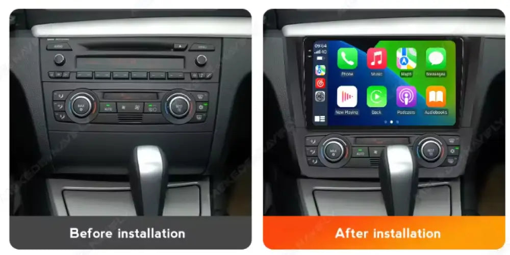 Carplaytech 9Inch Screen Carplay Car Radio For 2008-2012 Bmw 1 Series - And Android Auto- Plug
