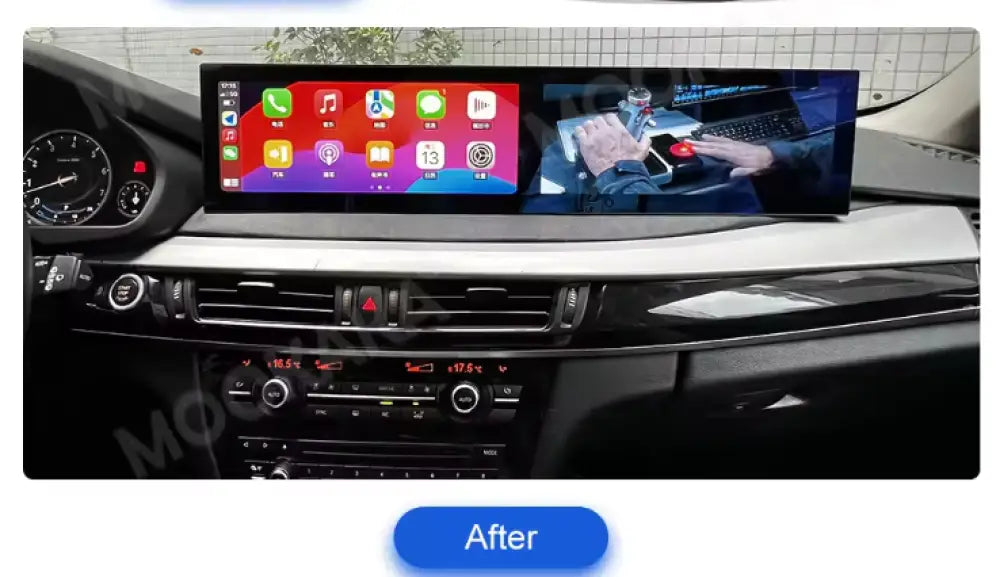 Carplaytech Dual 12.3’’ Car Radio For Bmw X5 2014-2017 Dvd Multimedia Video Player Stereo Auto