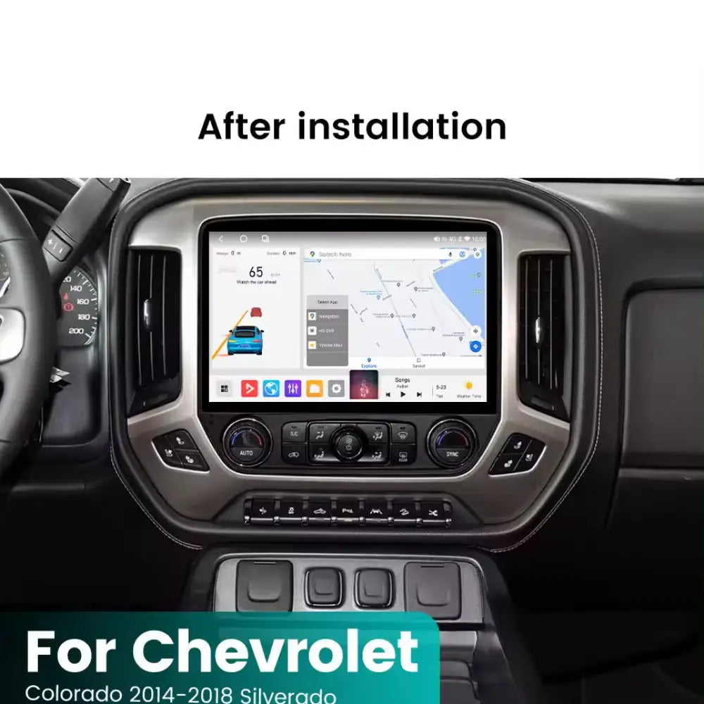 Chevrolet Colorado 2014-2018 Silverado Gmc Sierra 2014-2020 Carplay & Android Auto 12.4Inch Car