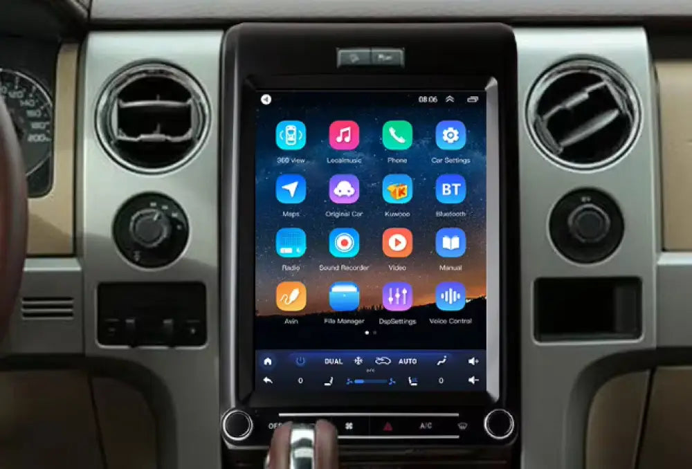 Ford F150 2008-2014 Carplaytech 12.1 Inch Android Wireless Carplay & Auto Tesla-Style Screen Car
