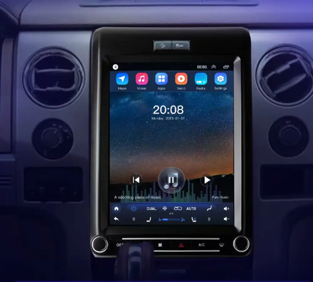 Ford F150 2008-2014 Carplaytech 12.1 Inch Android Wireless Carplay & Auto Tesla-Style Screen Car