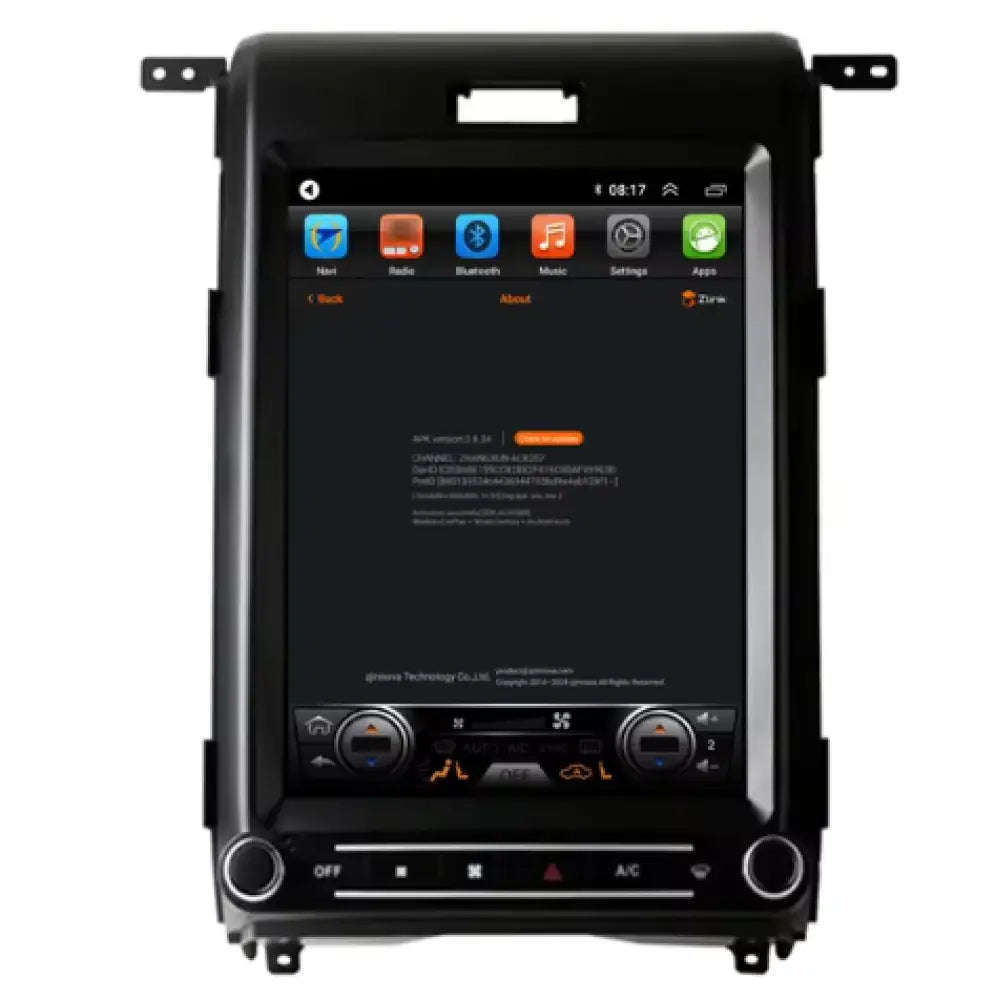 Ford F150 2008-2014 Carplaytech 12.1 Inch Android Wireless Carplay & Auto Tesla-Style Screen Car