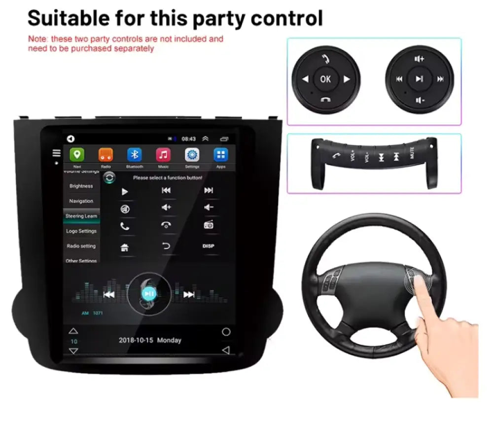 Ford F150 2008-2014 Carplaytech 12.1 Inch Android Wireless Carplay & Auto Tesla-Style Screen Car