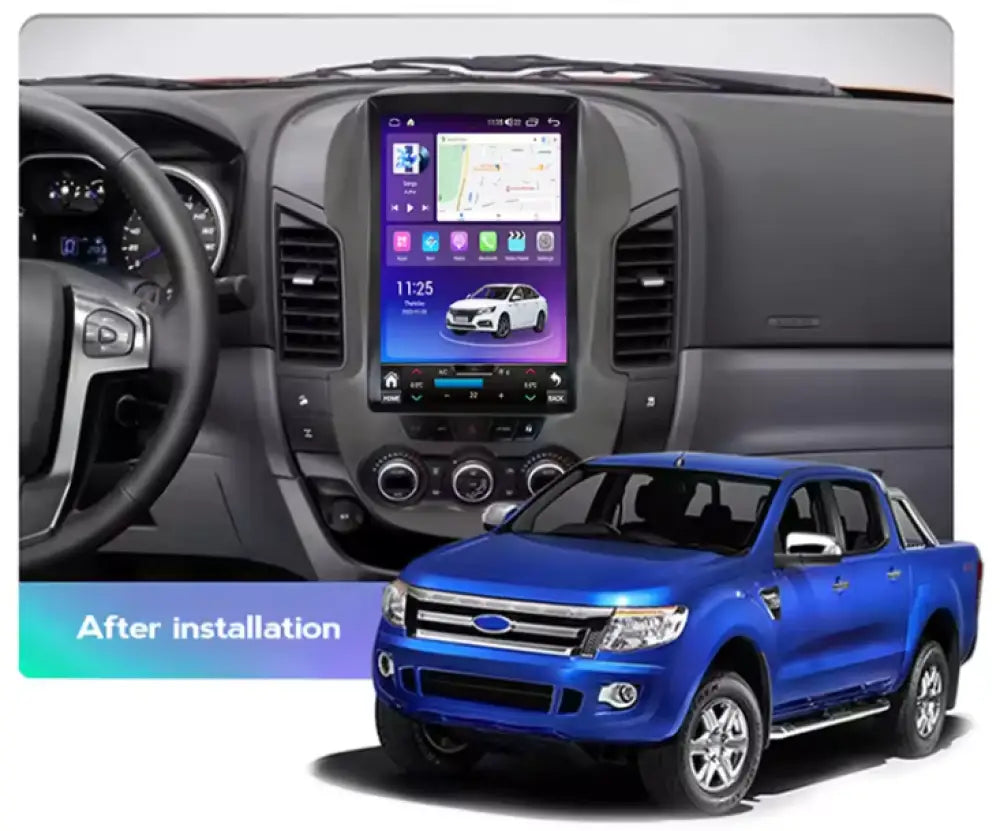 Ford Ranger F250 2011-2016 Carplaytech 9.7 Inch Android Wireless Carplay & Auto Tesla-Style Screen
