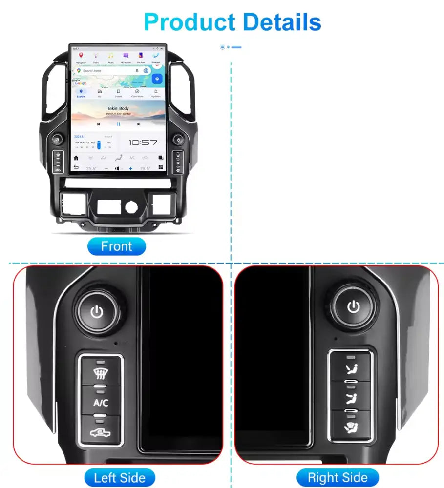 Gmc Sierra Chevrolet Silverado 2019-2023 Wireless Carplay & Android Auto 15.6’’ Tesla-Style