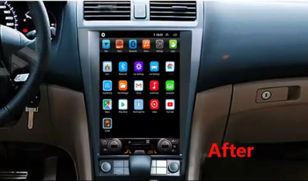 Honda Accord 2003-2008 Carplaytech Tesla-Style 12.8 Vertical Wireless Carplay Touchscreen