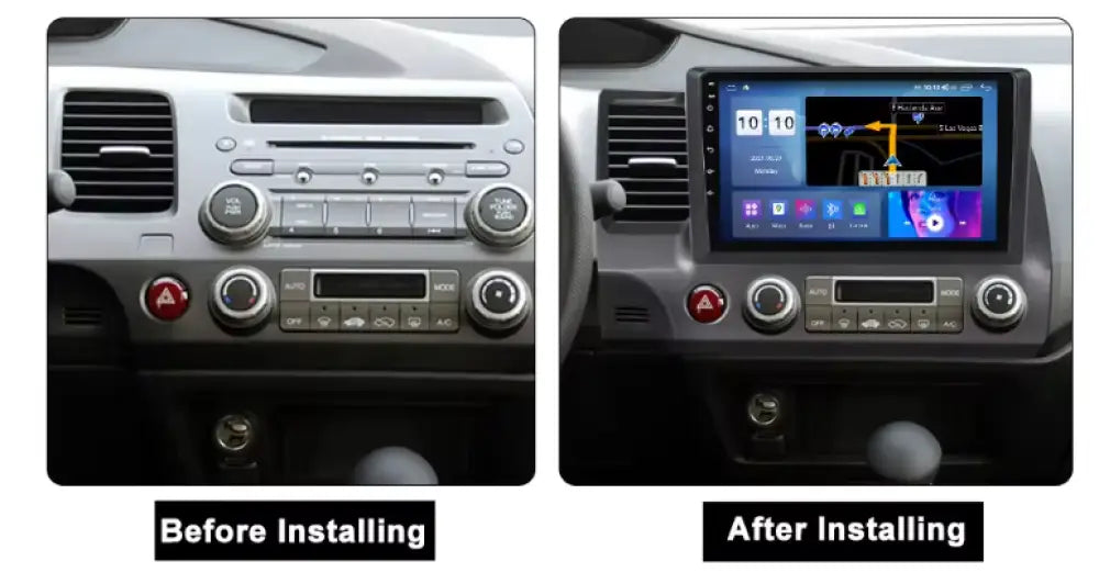 Honda Civic 2004-2010 Carplaytech Wireless Carplay & Android Auto Touchscreen/ Bluetooth-Enabled