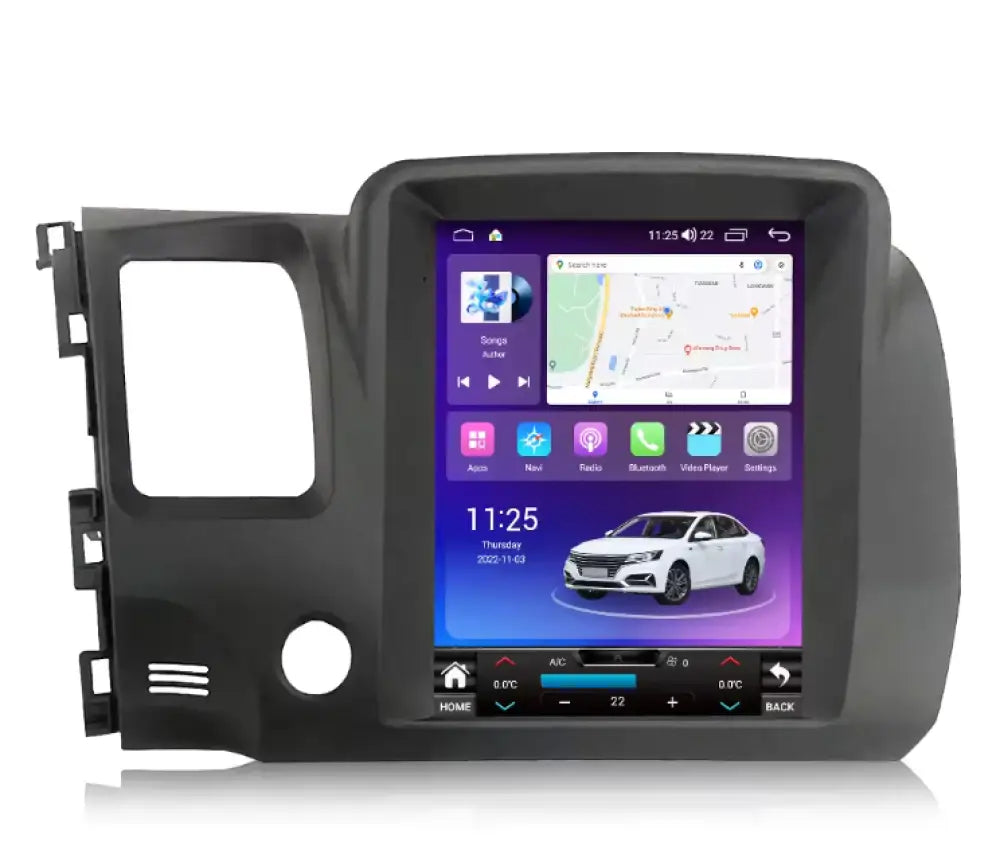Honda Civic 2006-2011 Carplaytechtesla-Style Android Touchscreen/ 4G/ Built-In Gps Mp3 / Mp4