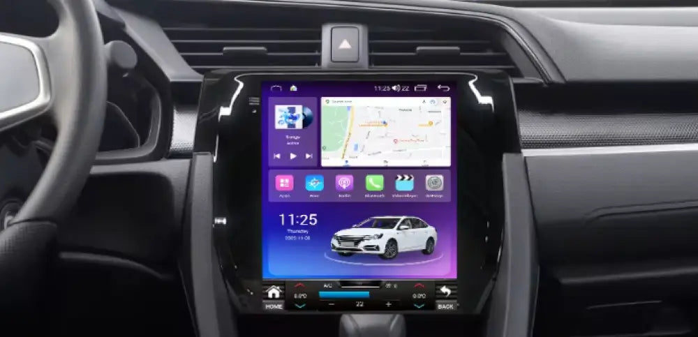 Honda Civic 2015-2020 Carplaytech Wireless Carplay And Android Auto Tesla-Style Touchscreen 4G 8