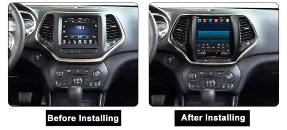 Jeep Cherokee 2014-2018 Car Radio Stereo Carplay & Android Auto Tesla-Style Vertical 9.7Inch Screen