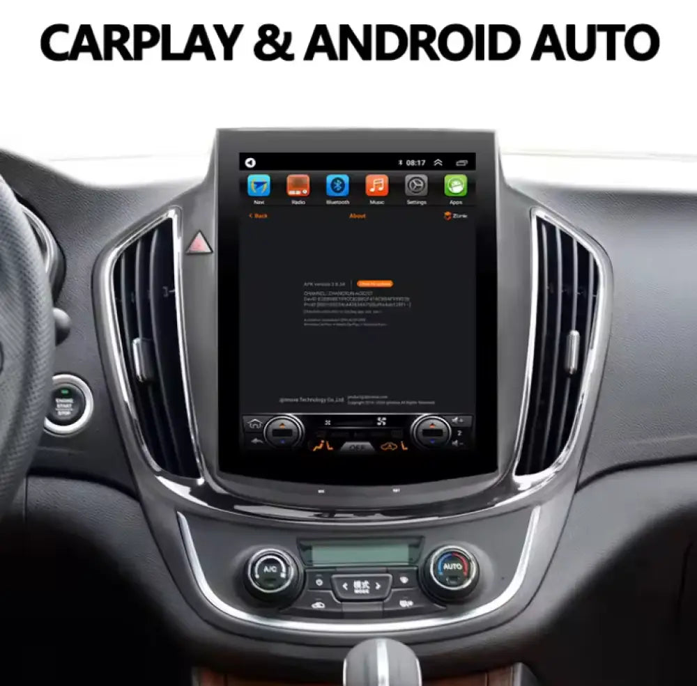 Jeep Grand Cherokee 2014-2017 Carplaytech 12.8Inch Wireless Carplay & Android Auto Tesla-Style