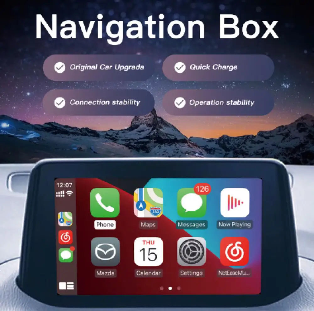 Mazda 2014-2020 Models 2/ 3/ 6 Carplaytech Apple Carplay & Android Auto Wireless Oem Integration