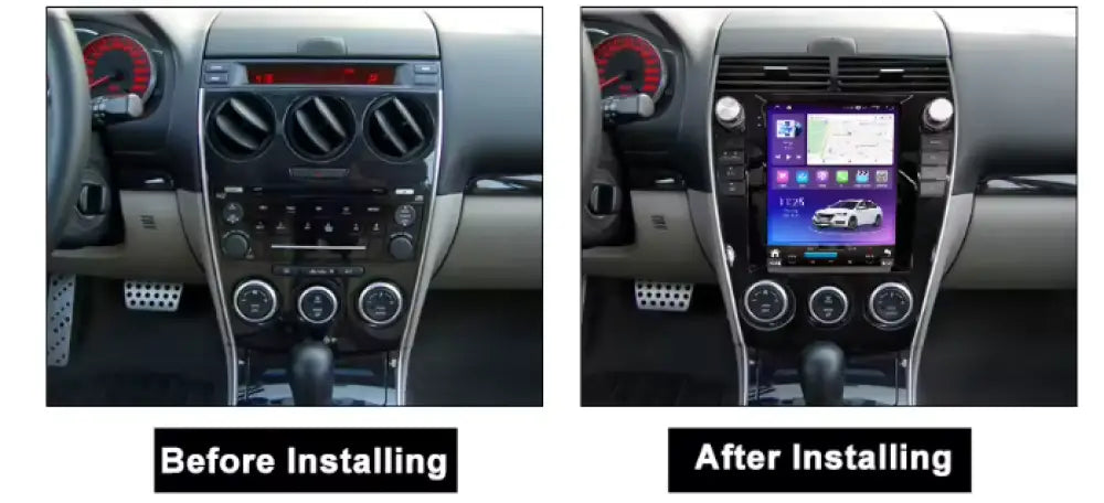 Mazda 6 2009-2013 Carplaytech Car Radio Stereo Carplay & Android Auto Tesla-Style Vertical 9.7Inch