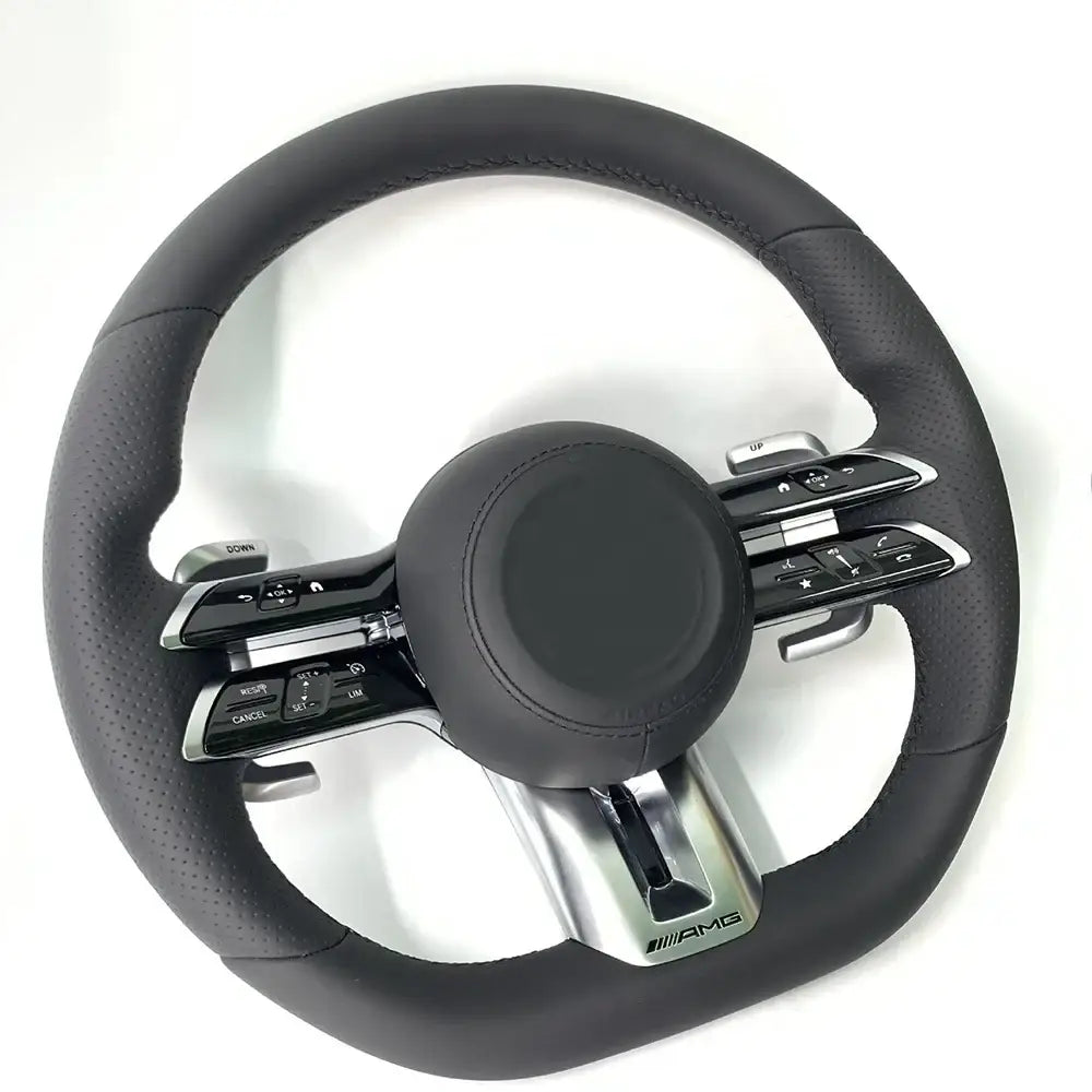 Mercedes Benz Car Steering Wheel With Wheel Controls In Carbon Fiber