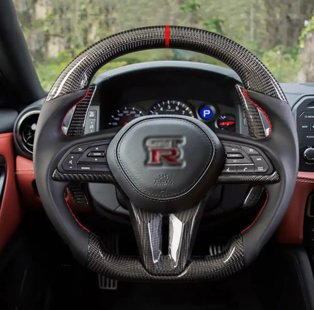 Nissan 2007-2020 Gtr R35 Skyline R34 Carbon Fiber Steering Wheel
