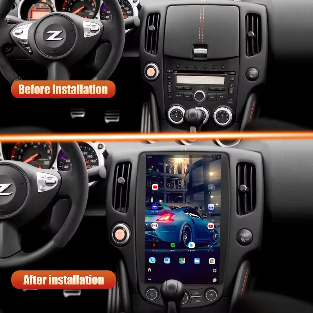 Nissan 370Z 2009-2021 13.6 Inch Tesla-Style Vertical Touchscreen Gps Navigation Car Radio