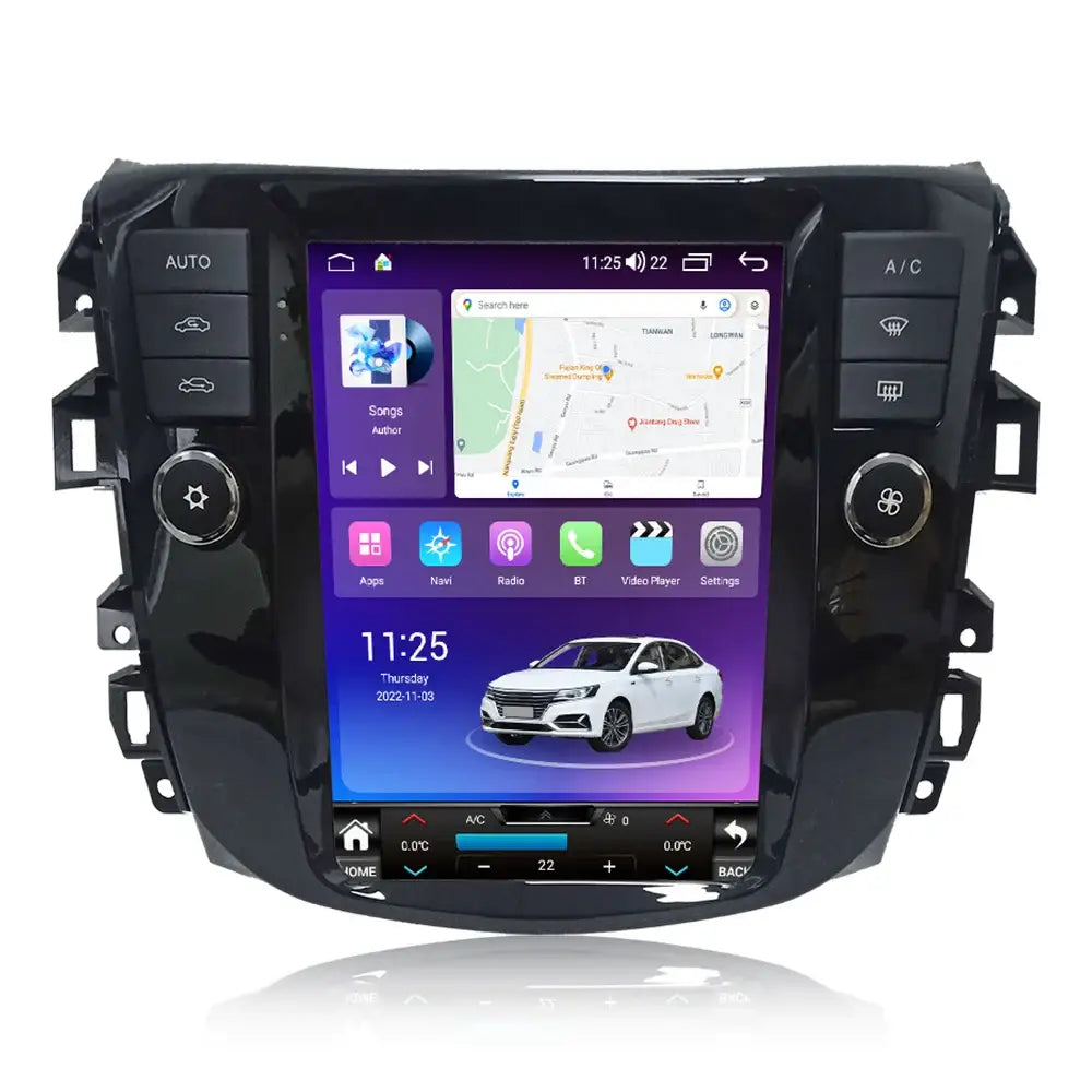 Nissan Navara Terra Np300 2018 Carplaytech Wireless Carplay & Androis Auto Tesla-Style Vertical 9.7