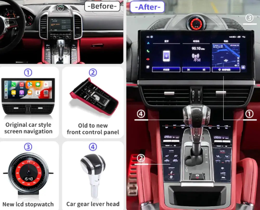 Porsche Panamera 2010 - 2017 Wireless Carplay & Android Auto 12.3 Inch Toucscreen Gps Navigation