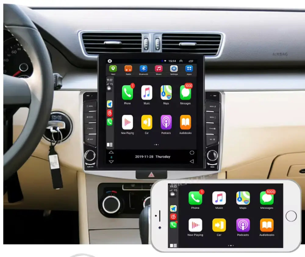 Toyota Corolla 2006-2013 9.5 Inch Tesla-Style Vertical Wireless Carplay And Android Auto Screen