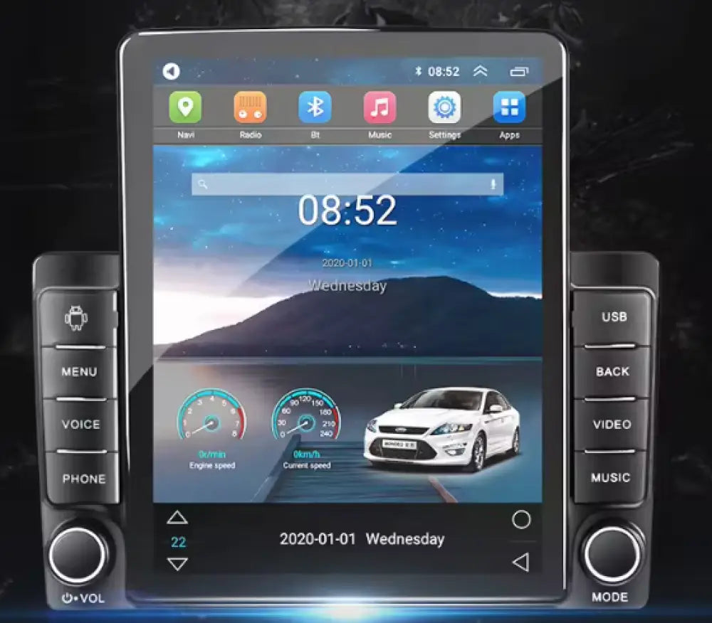 Toyota Corolla 2017-2018 9.5 Inch Tesla-Style Vertical Wireless Carplay And Android Auto Screen