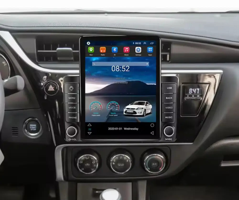 Toyota Corolla 2017-2018 9.5 Inch Tesla-Style Vertical Wireless Carplay And Android Auto Screen