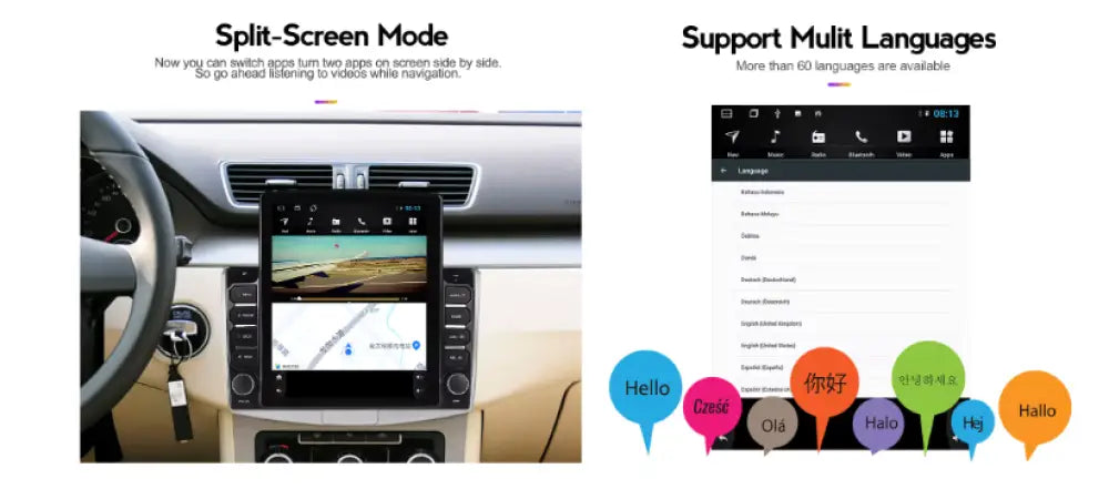 Toyota Rav4 2013-2017 Carplaytech Wireless Carplay & Android Auto Tesla-Style Vertical Car