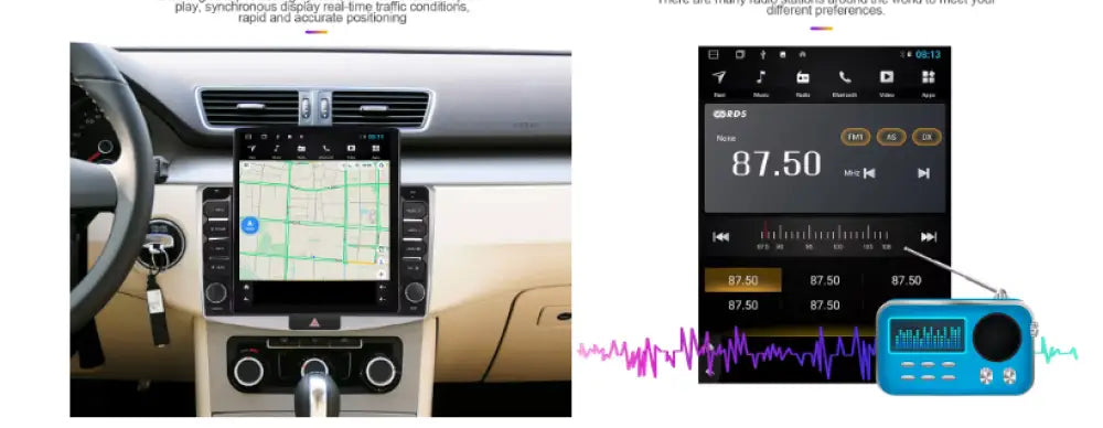 Toyota Rav4 2013-2017 Carplaytech Wireless Carplay & Android Auto Tesla-Style Vertical Car