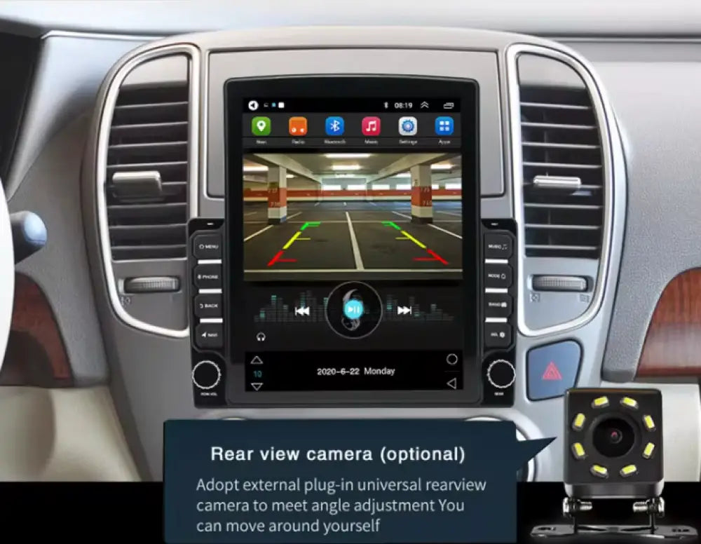 Toyota Tacoma 2005-2013 Carplaytech Wireless Carplay & Android Auto Tesla-Style Vertical 9.7 Inch