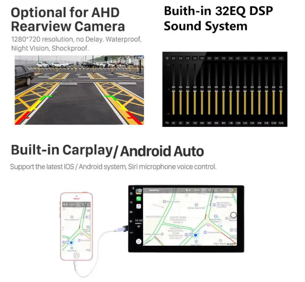 Toyota Tacoma 2005-2015 Carplaytech Wireless Carplay & Android Auto Tesla-Style Vertical 12 Inch