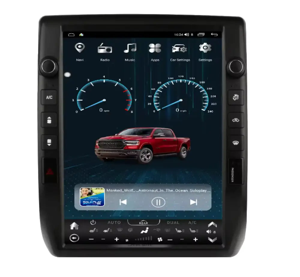 Toyota Tacoma 2005-2015 Carplaytech Wireless Carplay & Android Auto Tesla-Style Vertical 12 Inch