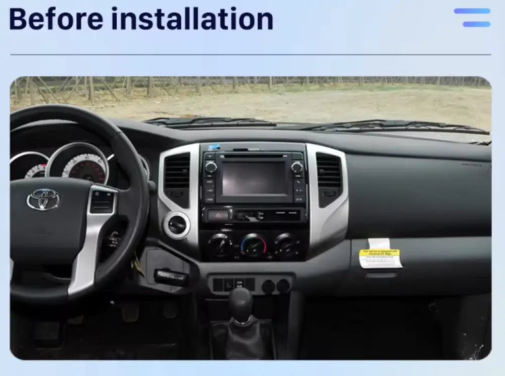 Toyota Tacoma 2005-2015 Carplaytech Wireless Carplay & Android Auto Tesla-Style Vertical 12 Inch